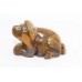 Handmade Natural tiger's eye gemstone dog figure Decorative gift item K 7